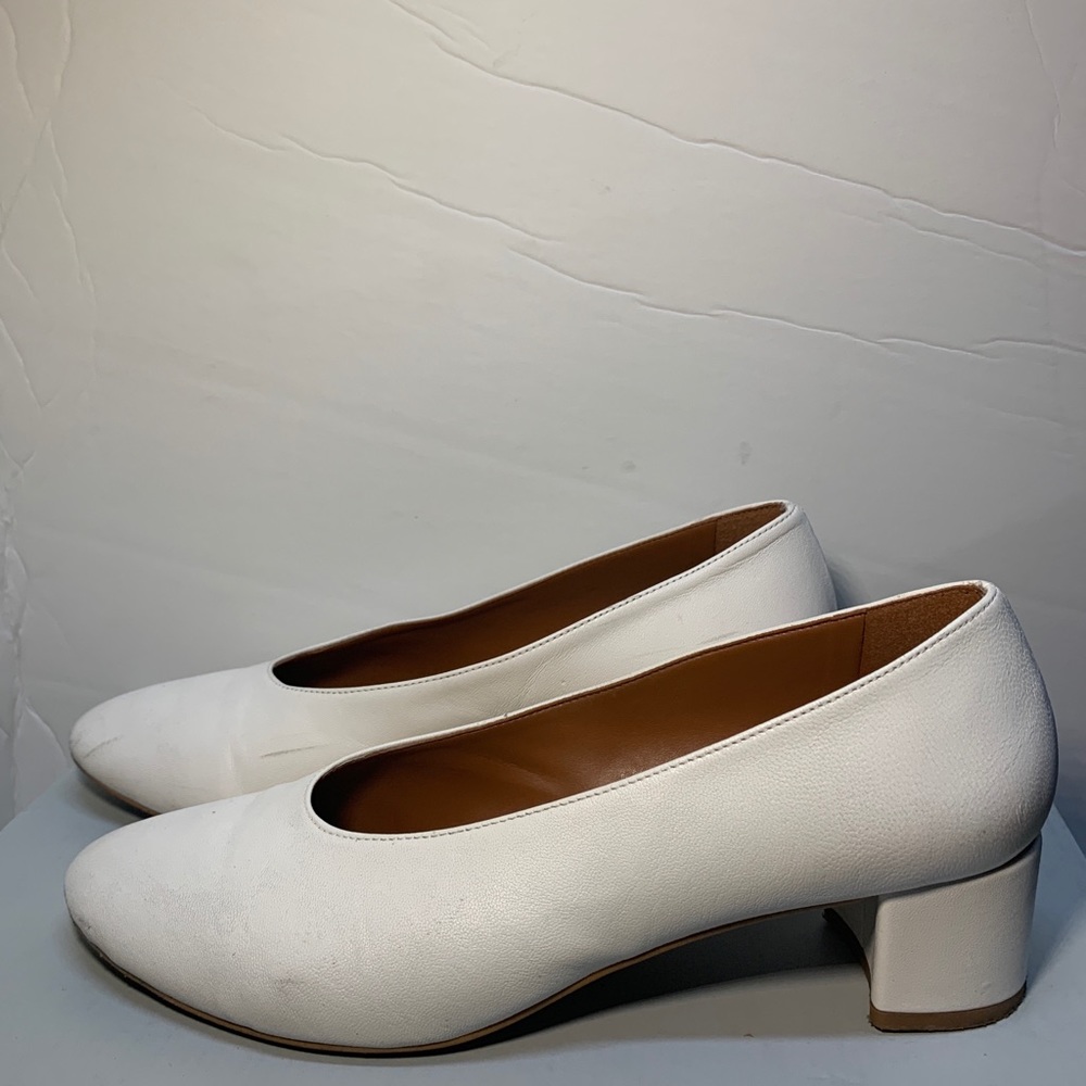 Topshop White Ballet Flat Heels Size 7.5